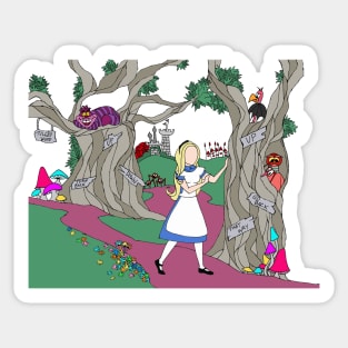 Alice Navigates Tulgey Wood Sticker